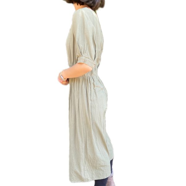 SOLD - S Flowing Mid Sleeve V-neck Dress - 19 - Image 3