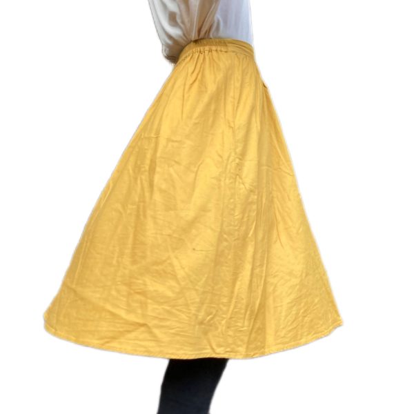 XS Yellow Midi Skirt - 31 - Image 6