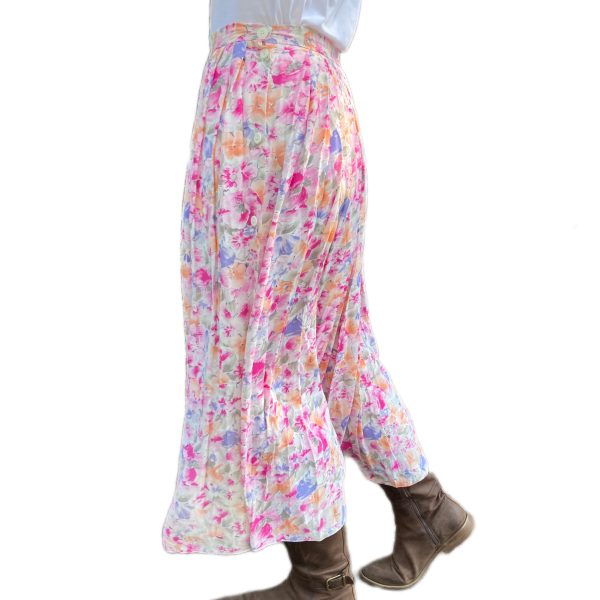 M Floral Pleated Skirt - 25 - Image 2