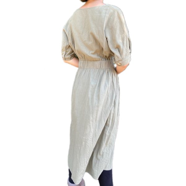 SOLD - S Flowing Mid Sleeve V-neck Dress - 19 - Image 6